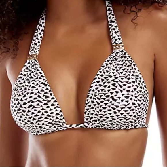 ViX by Paula Hermanny Remy Bia Printed Bikini Top only Small Brown & White Logo - Picture 1 of 12